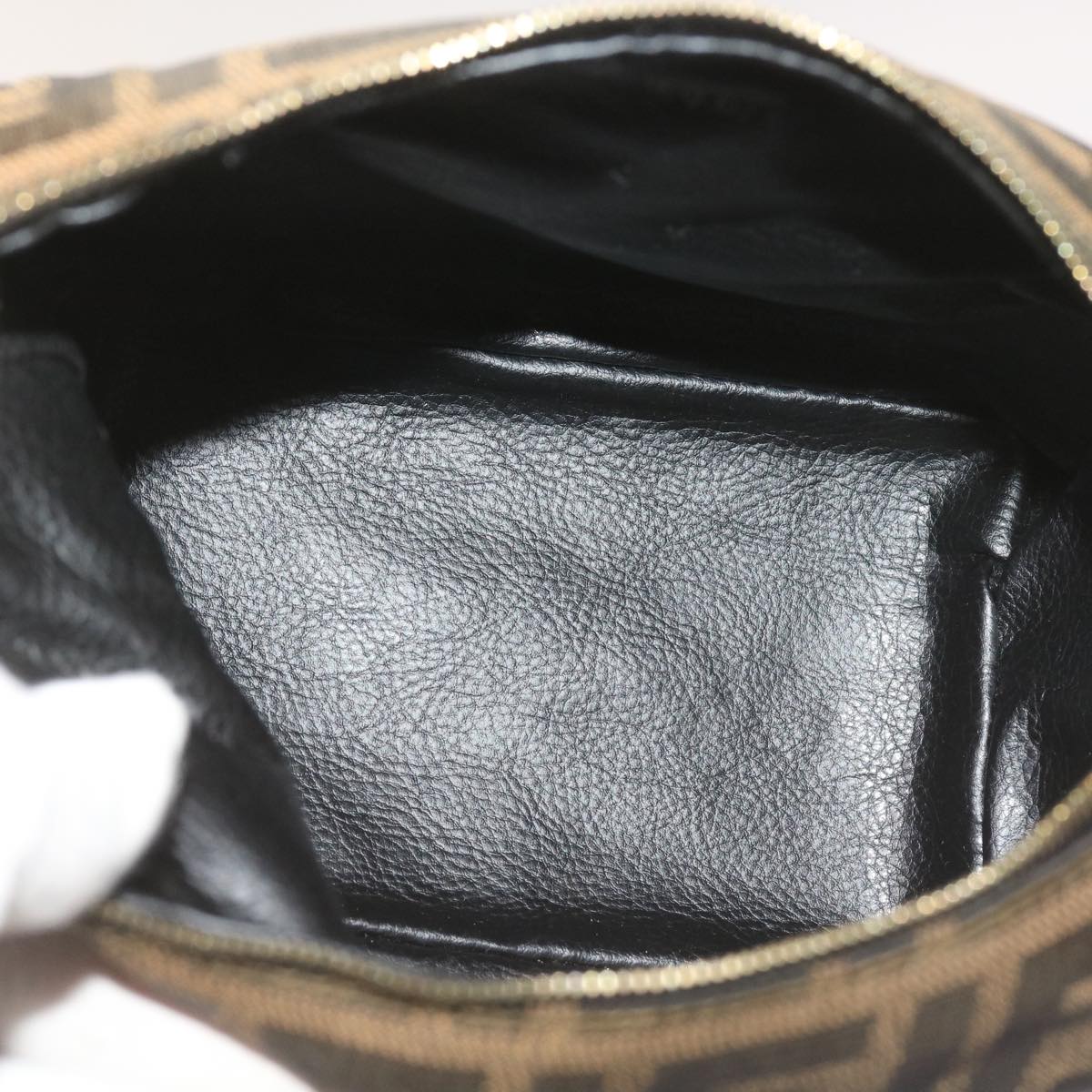 FENDI Zucca Canvas Mini Hand Bag Black Brown am5871A