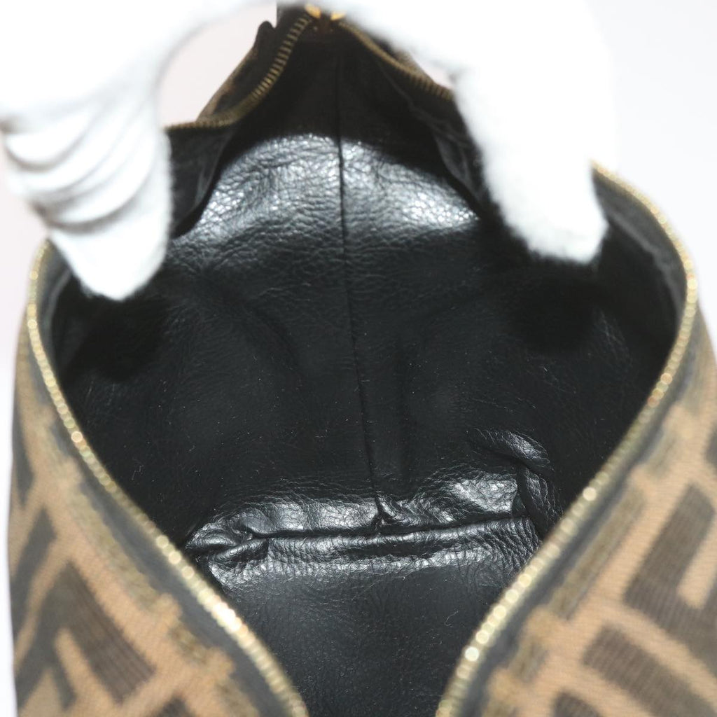FENDI Zucca Canvas Mini Hand Bag Black Brown am5871A