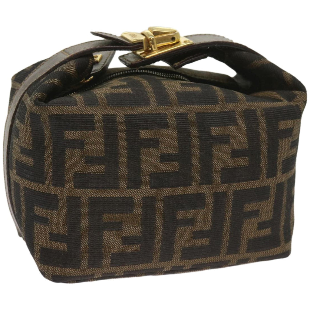 FENDI Zucca Canvas Mini Hand Bag Black Brown am5871A