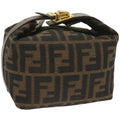 FENDI Zucca Canvas Mini Hand Bag Black Brown am5871A
