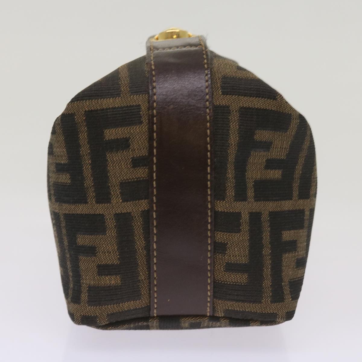 FENDI Zucca Canvas Mini Hand Bag Black Brown am5871A