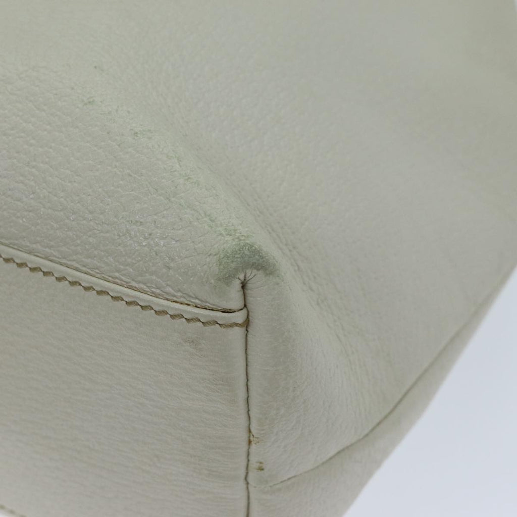 GUCCI Abbey Tote Bag Leather White 154373 am6134