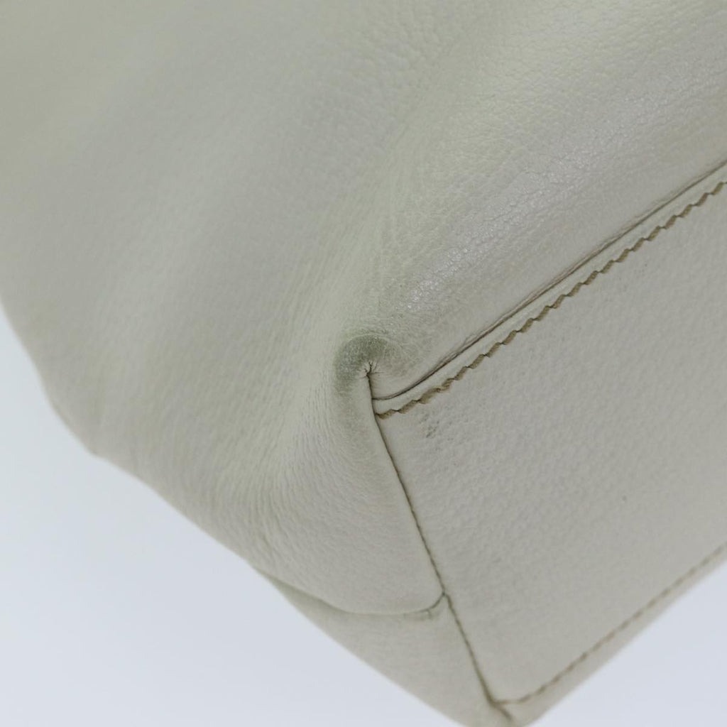 GUCCI Abbey Tote Bag Leather White 154373 am6134