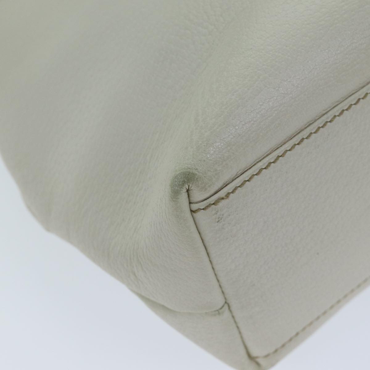 GUCCI Abbey Tote Bag Leather White 154373 am6134