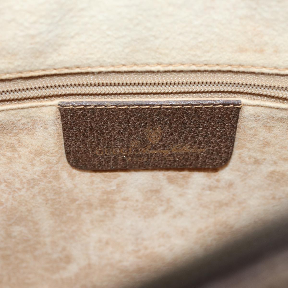 GUCCI GG Supreme Web Sherry Line Shoulder Bag PVC Beige 119 02 088 am6135