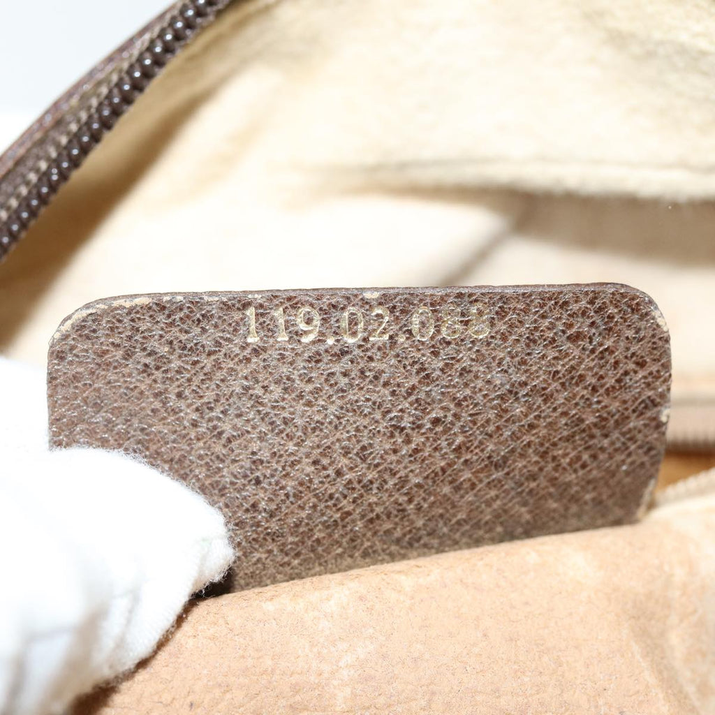 GUCCI GG Supreme Web Sherry Line Shoulder Bag PVC Beige 119 02 088 am6135