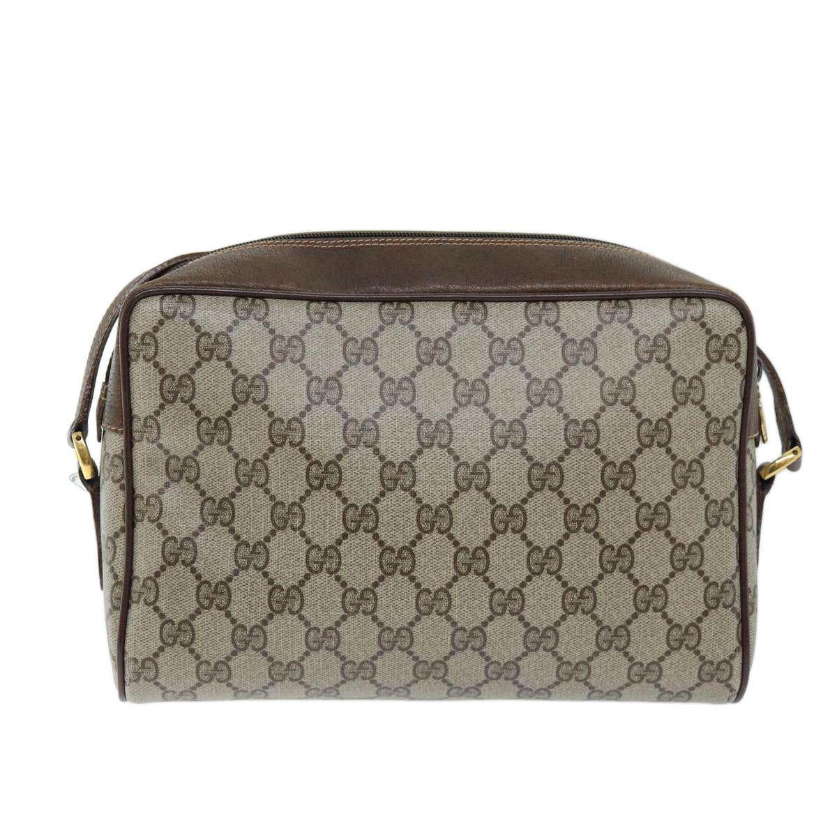 GUCCI GG Supreme Web Sherry Line Shoulder Bag PVC Beige 119 02 088 am6135