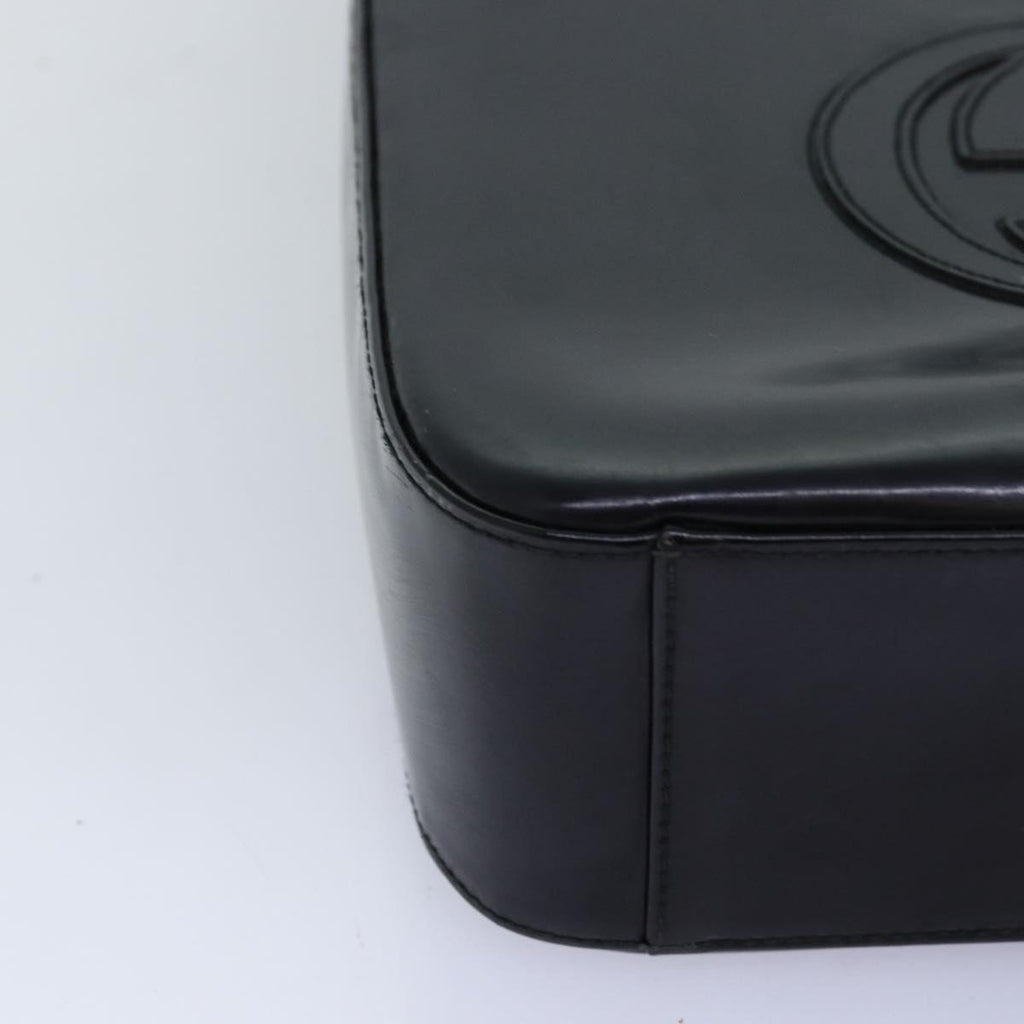 GUCCI Shoulder Bag Enamel Black 000 1186 0506 am6143