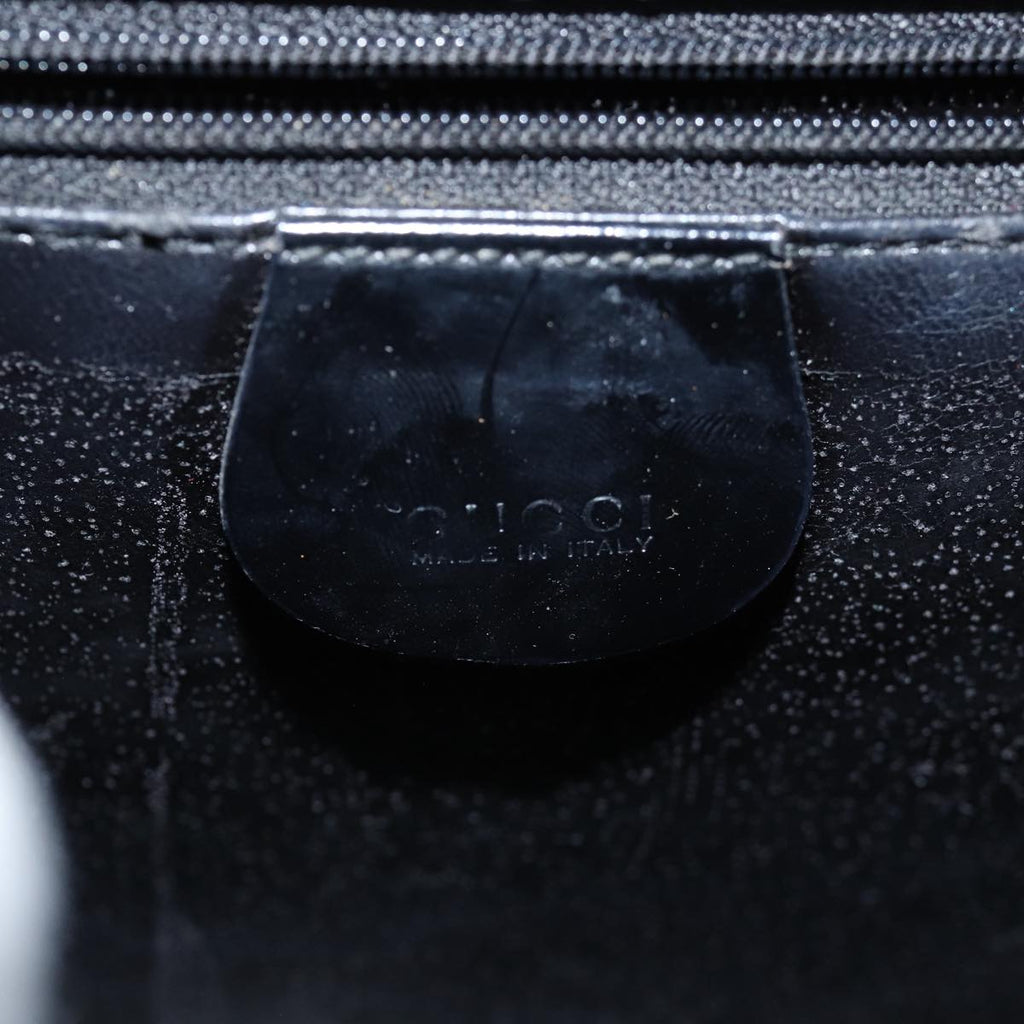 GUCCI Shoulder Bag Enamel Black 000 1186 0506 am6143