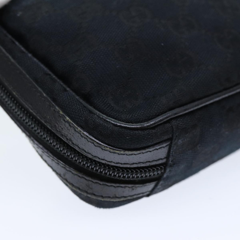 GUCCI GG Canvas Pouch Black 153129 am6148