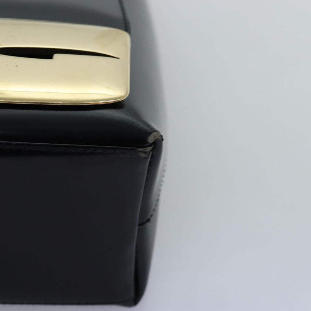 GUCCI Shoulder Bag Enamel Black 001 3444 1812 am6154