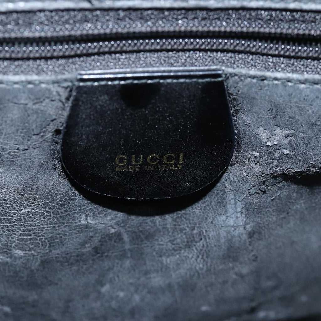 GUCCI Shoulder Bag Enamel Black 001 3444 1812 am6154