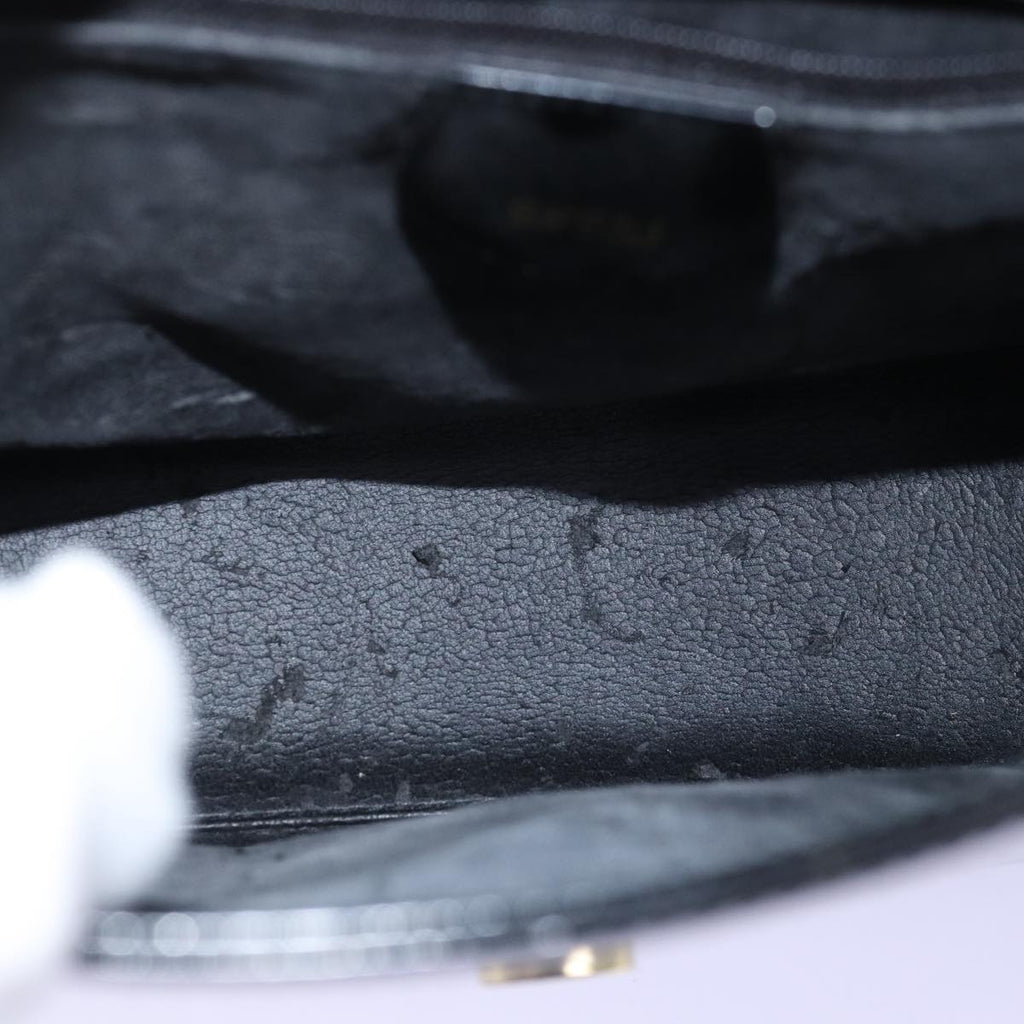 GUCCI Shoulder Bag Enamel Black 001 3444 1812 am6154