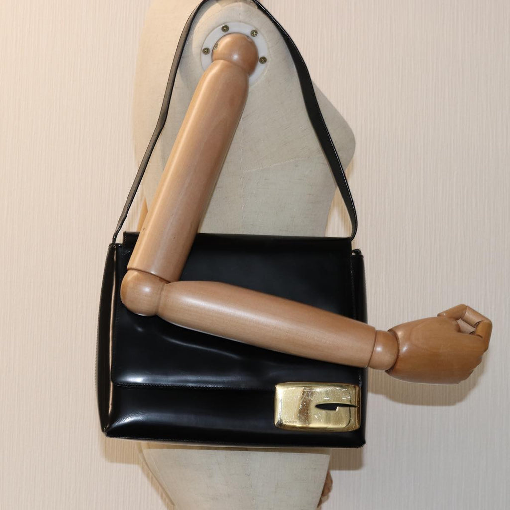 GUCCI Shoulder Bag Enamel Black 001 3444 1812 am6154