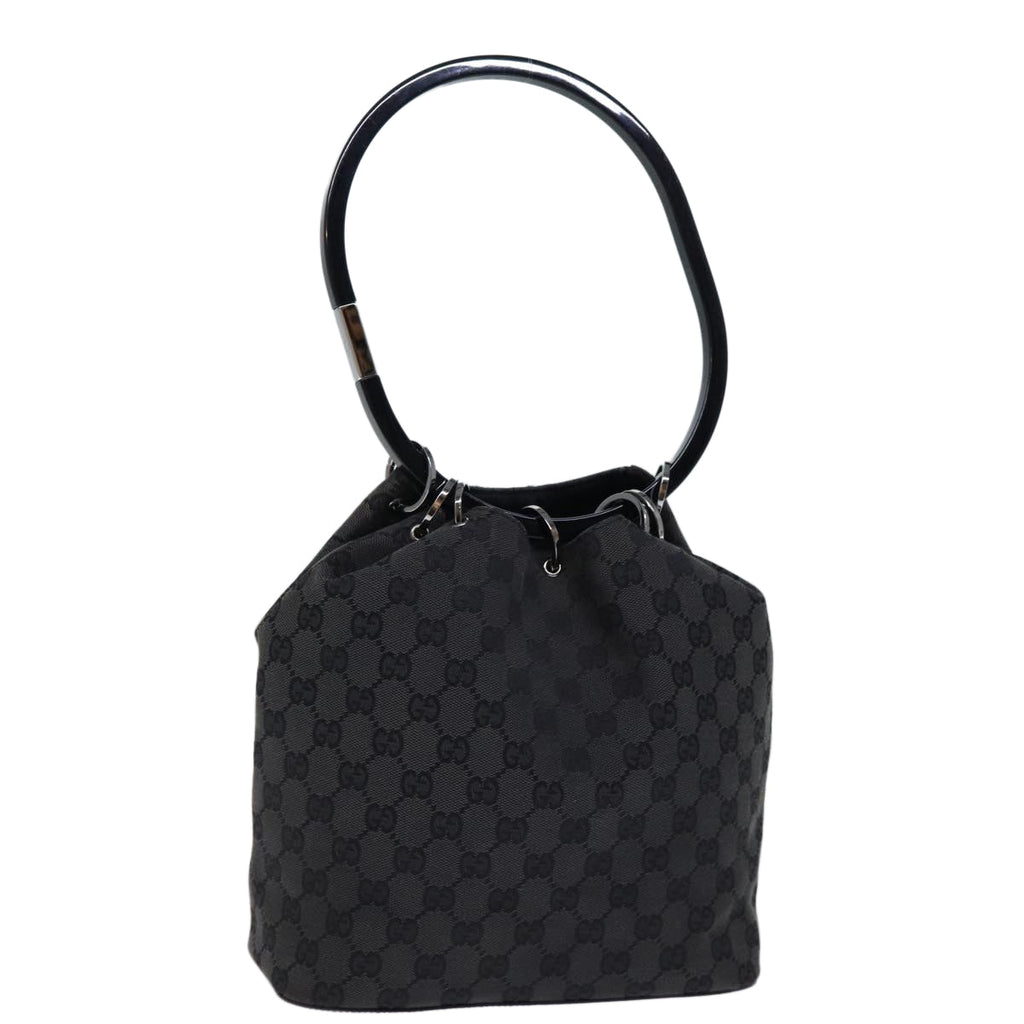 GUCCI GG Canvas Hand Bag Black 001 3750 am6155