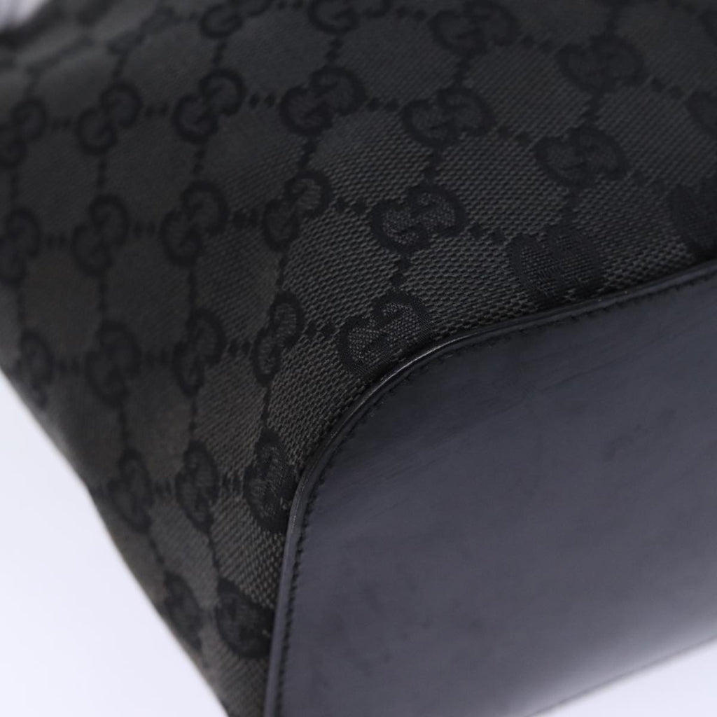 GUCCI GG Canvas Hand Bag Black 001 3750 am6155