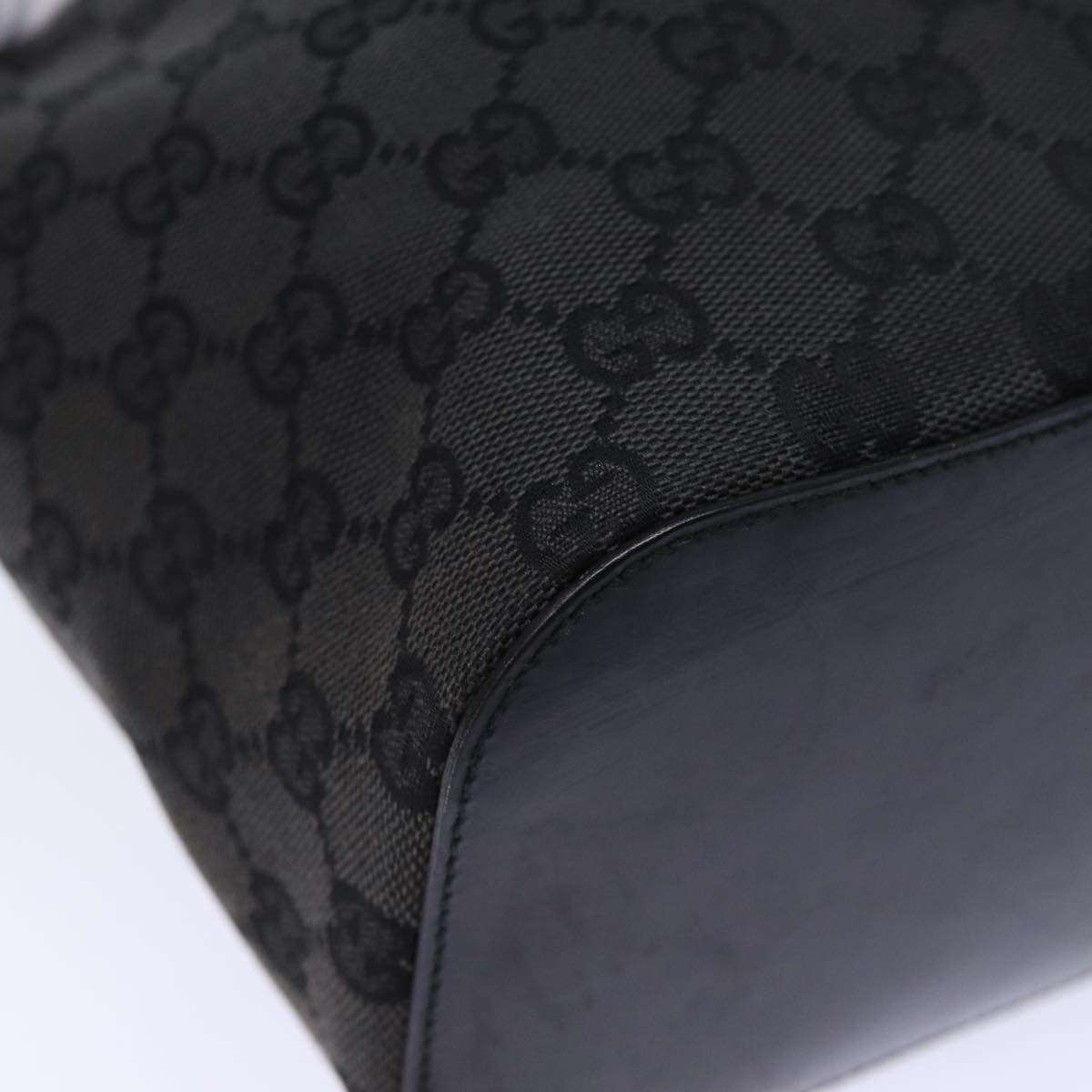 GUCCI GG Canvas Hand Bag Black 001 3750 am6155
