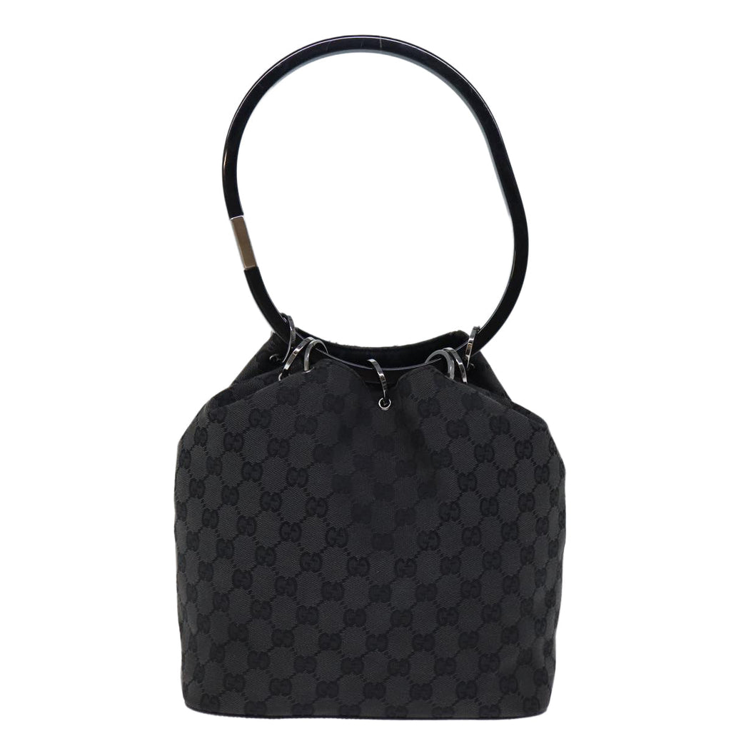 GUCCI GG Canvas Hand Bag Black 001 3750 am6155