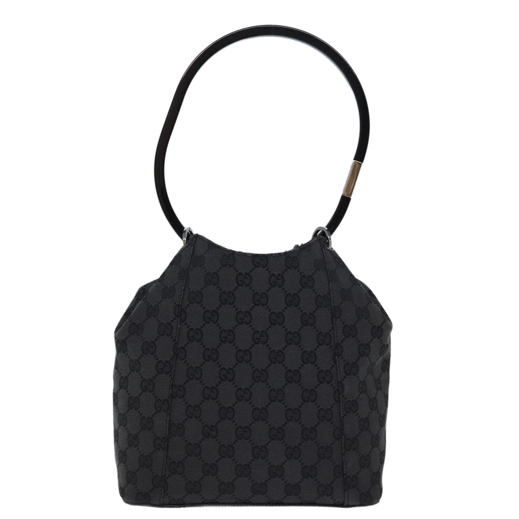 GUCCI GG Canvas Hand Bag Black 001 3750 am6155