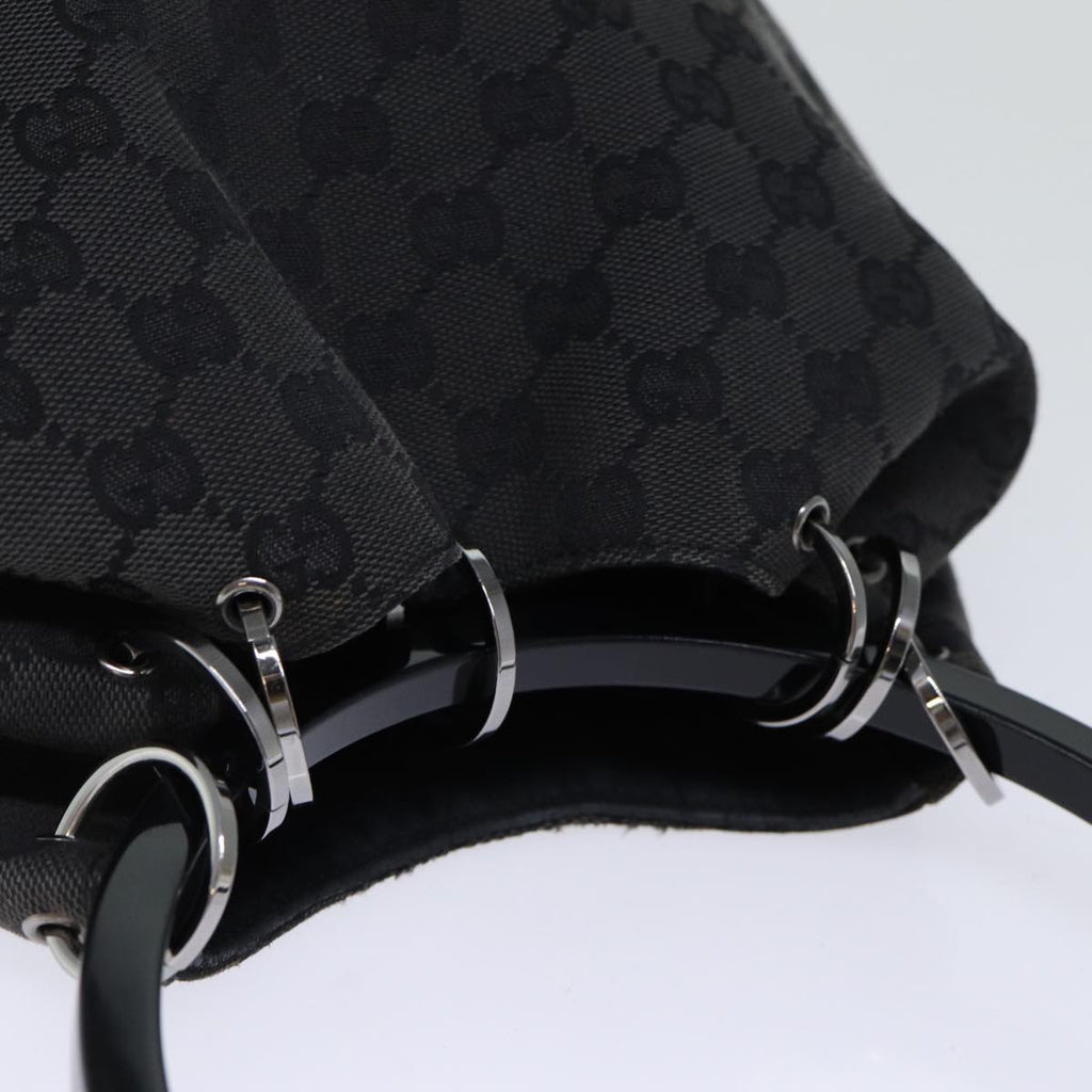 GUCCI GG Canvas Hand Bag Black 001 3750 am6155