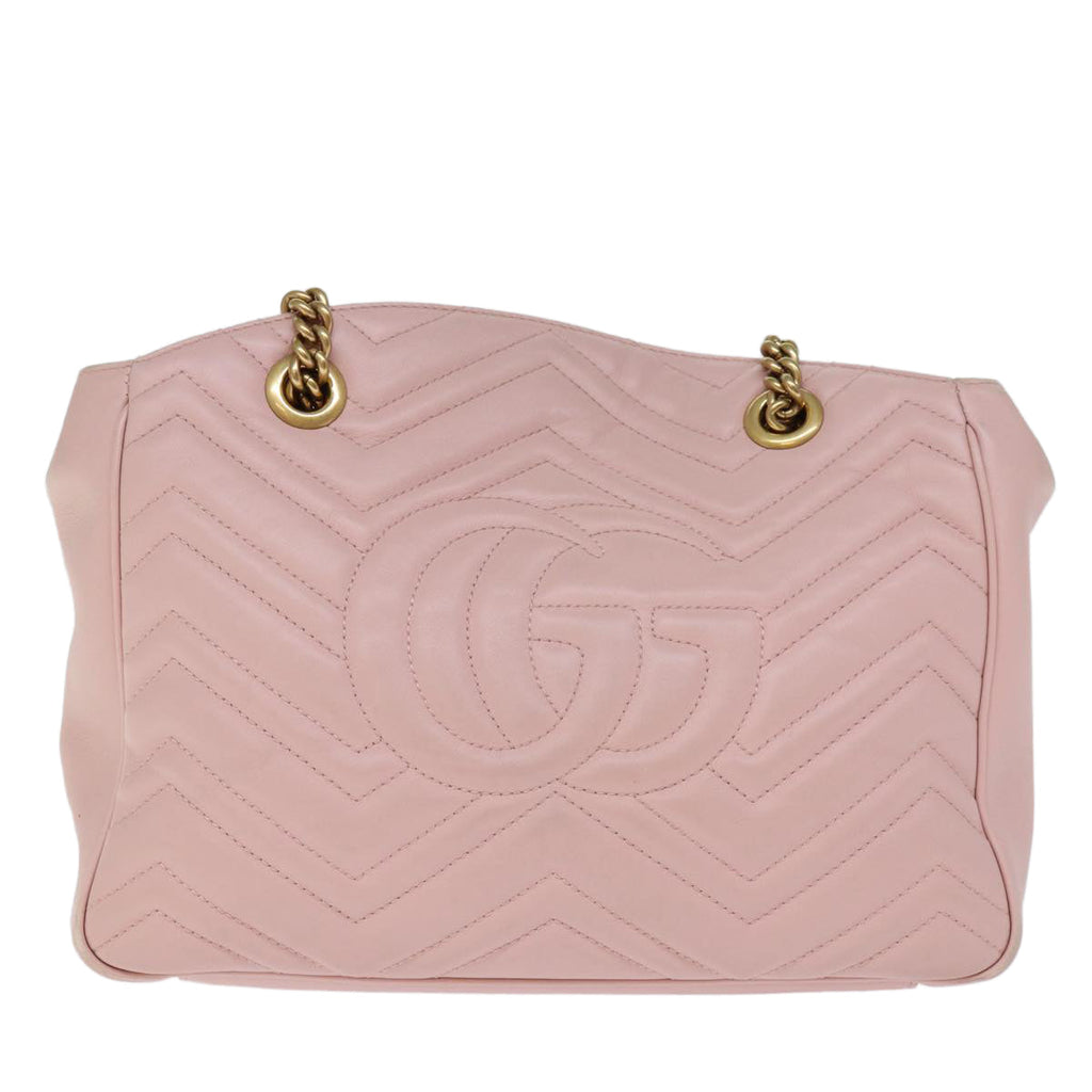 GUCCI GG Marmont Chain Shoulder Bag Pink 443501 am6172