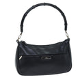GUCCI Bamboo Shoulder Bag Leather Black 001 3865 am6186