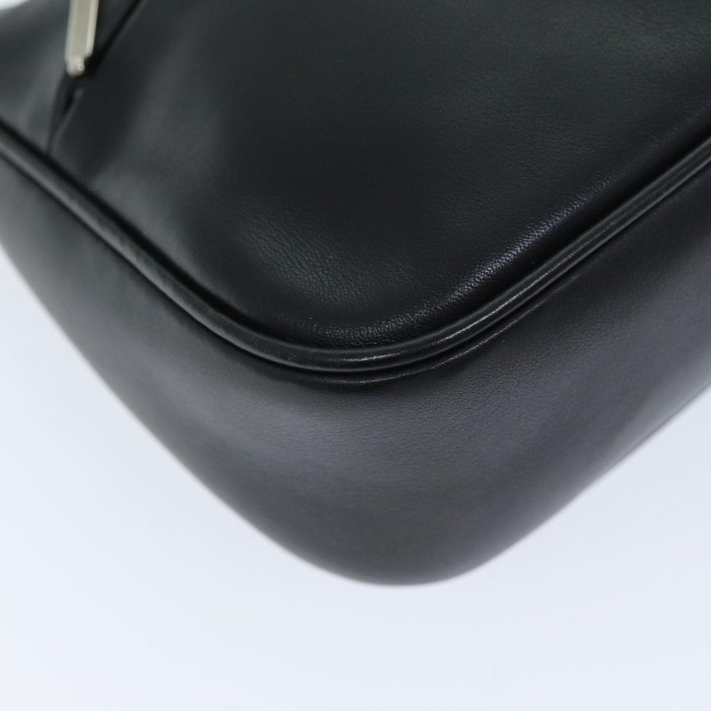 GUCCI Bamboo Shoulder Bag Leather Black 001 3865 am6186