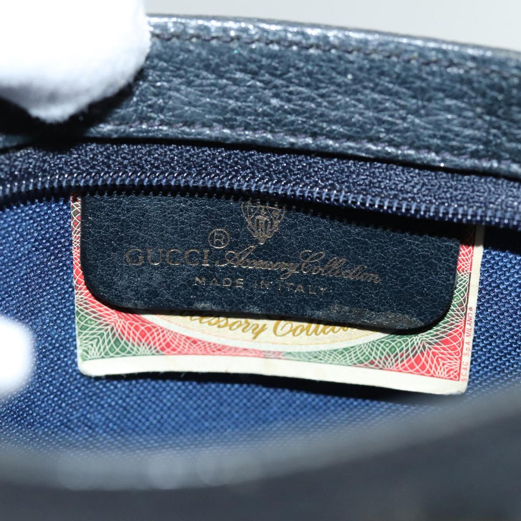 GUCCI GG Supreme Pouch PVC Leather Navy 89 01 020 am6188