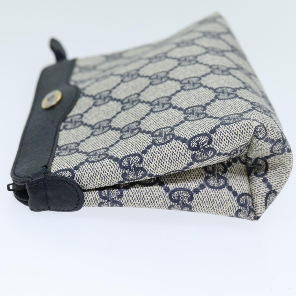 GUCCI GG Supreme Pouch PVC Leather Navy 89 01 020 am6188