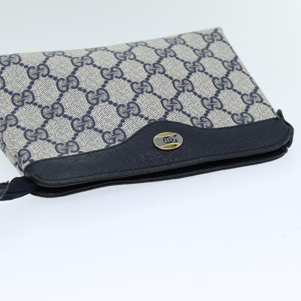 GUCCI GG Supreme Pouch PVC Leather Navy 89 01 020 am6188