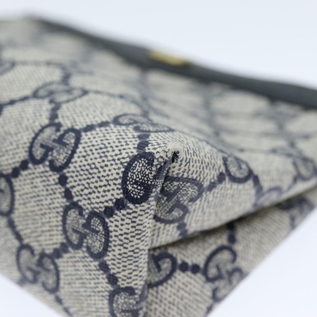 GUCCI GG Supreme Pouch PVC Leather Navy 89 01 020 am6188