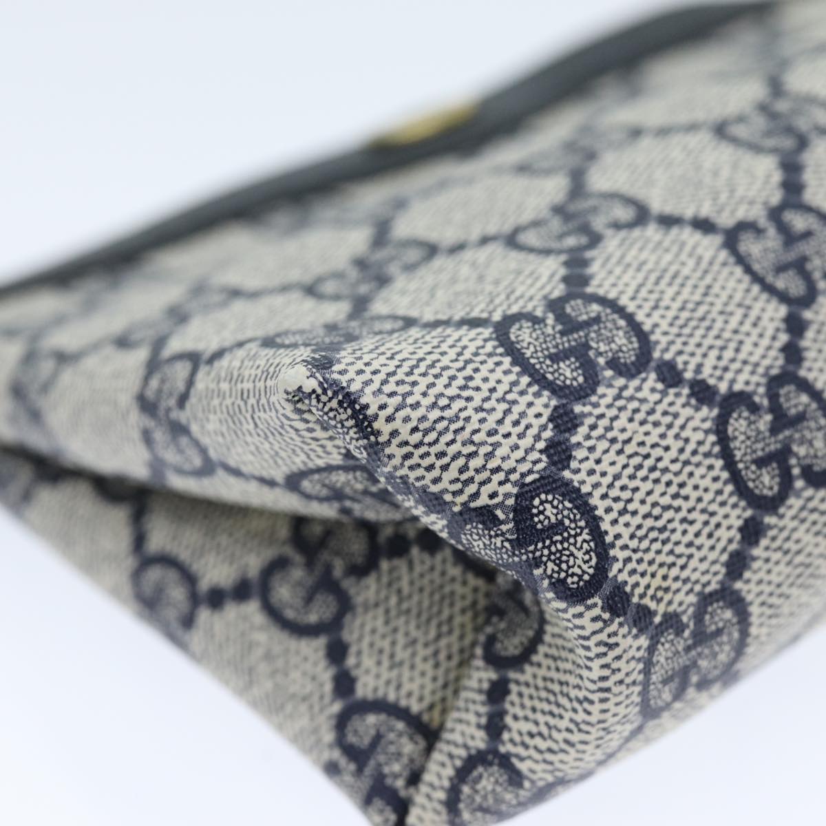 GUCCI GG Supreme Pouch PVC Leather Navy 89 01 020 am6188