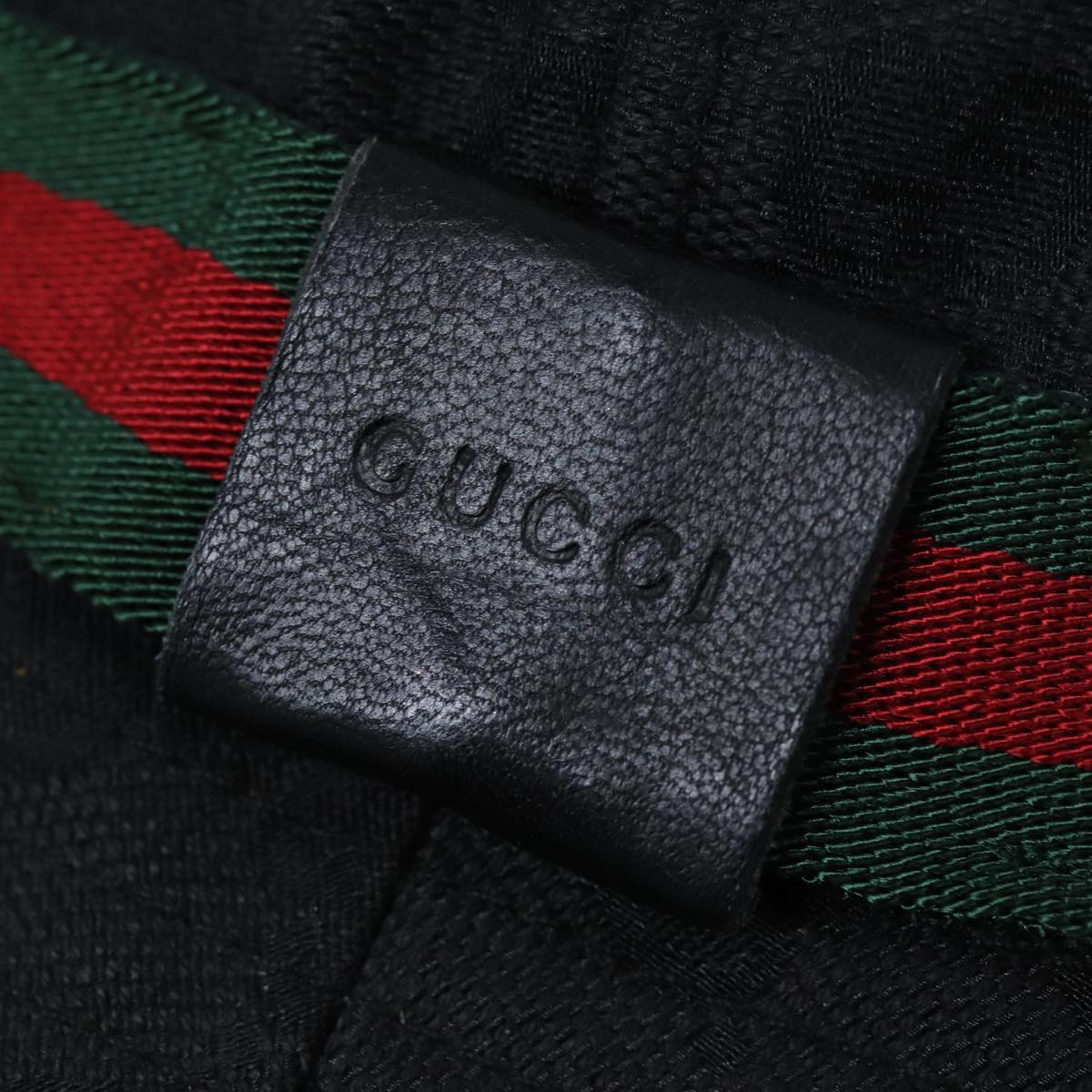 GUCCI GG Canvas Web Sherry Line Bucket Hat XL Black Red Green am6189