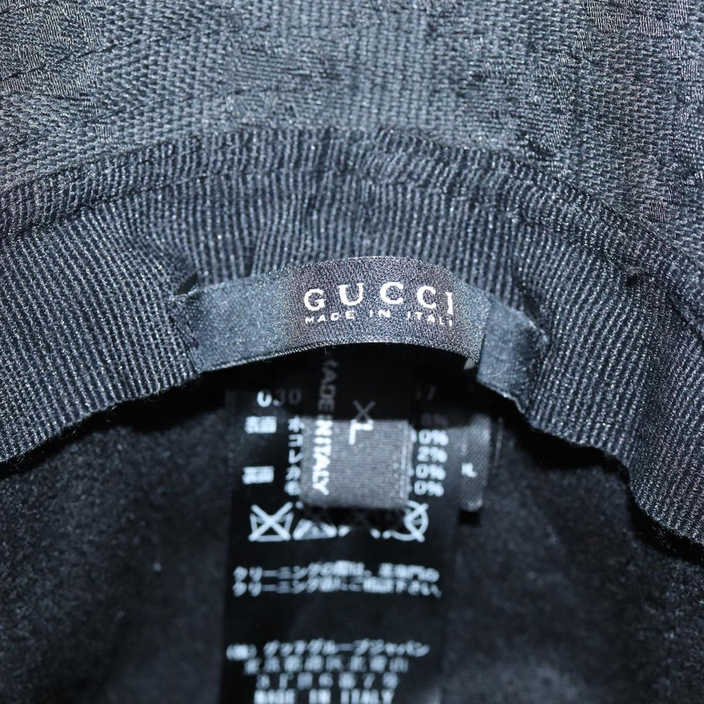 GUCCI GG Canvas Web Sherry Line Bucket Hat XL Black Red Green am6189
