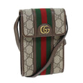 GUCCI GG Supreme Web Sherry Line Shoulder Bag PVC Beige Red 625757 am6198