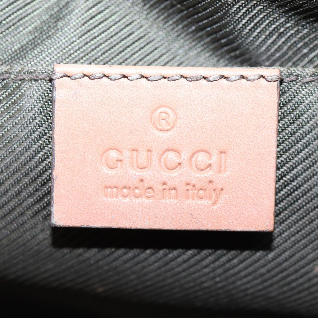 GUCCI GG Canvas Sherry Line Pouch Beige Wine Red 256636 am6220
