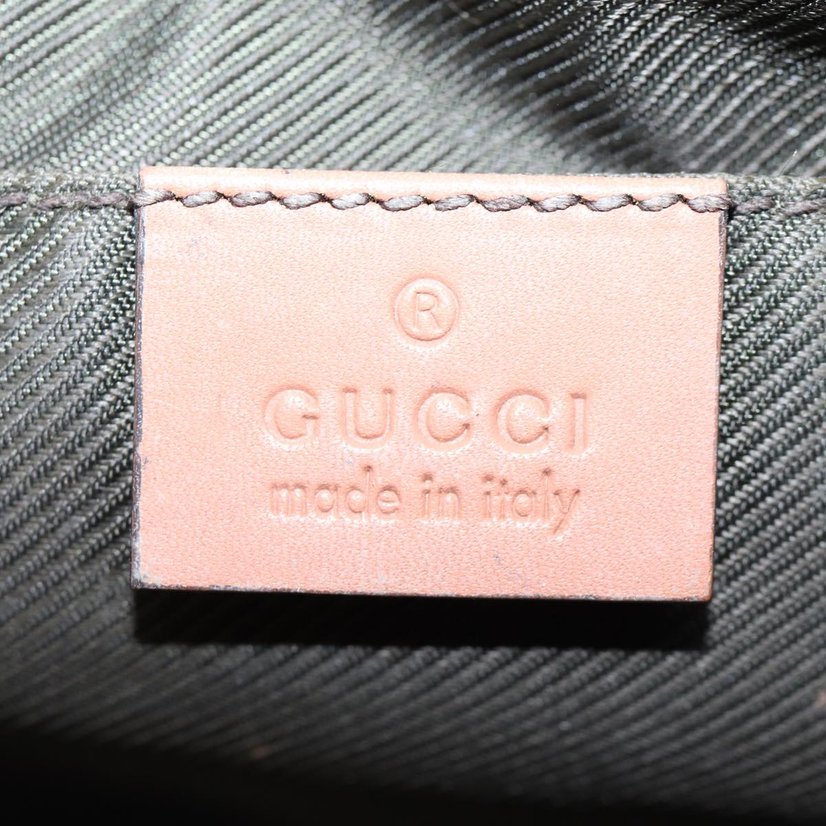 GUCCI GG Canvas Sherry Line Pouch Beige Wine Red 256636 am6220