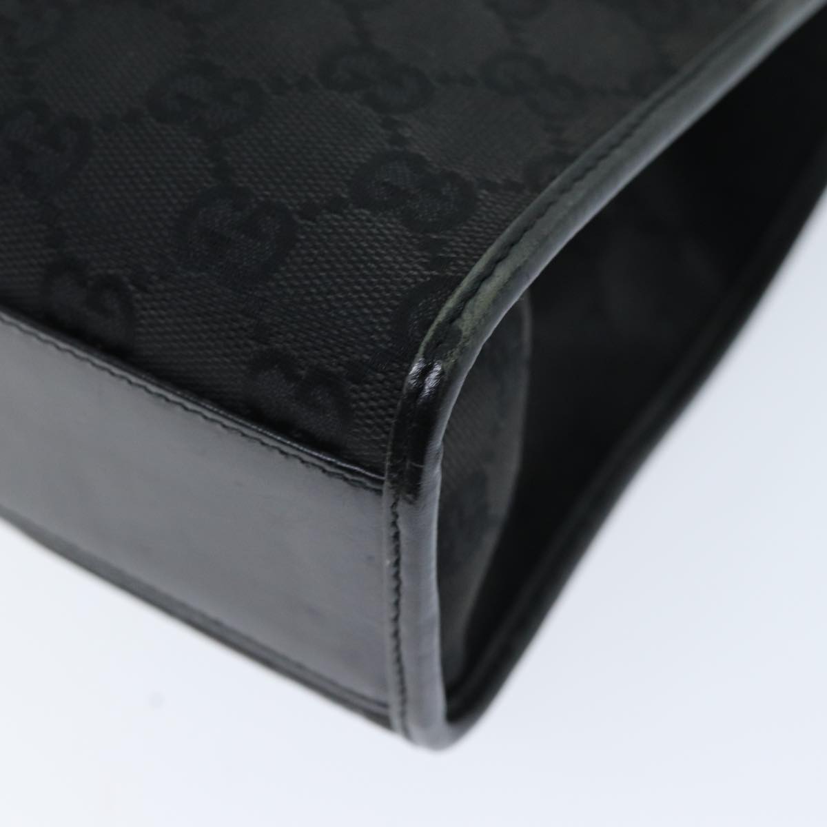 GUCCI Jackie GG Canvas Hand Bag Black 01715 3444 am6221