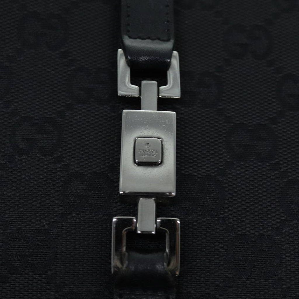 GUCCI Jackie GG Canvas Hand Bag Black 01715 3444 am6221