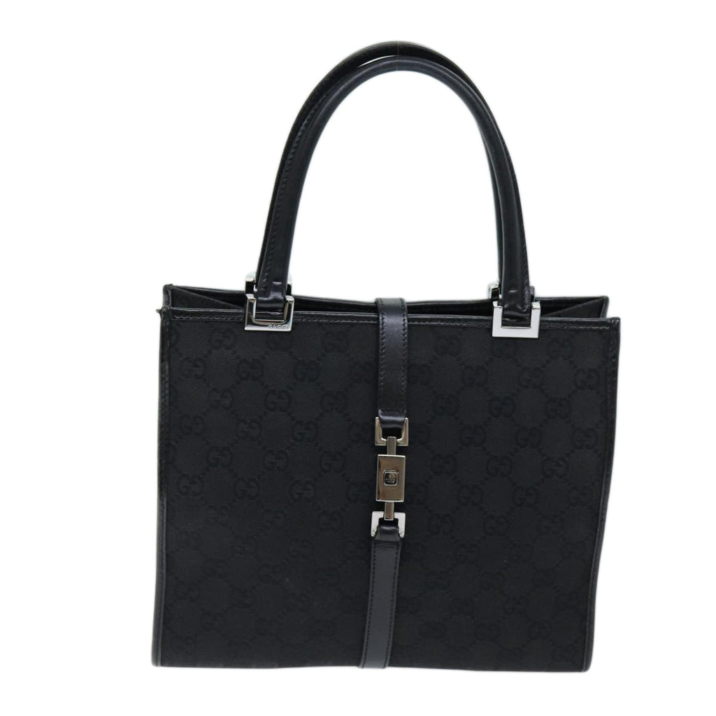 GUCCI Jackie GG Canvas Hand Bag Black 01715 3444 am6221