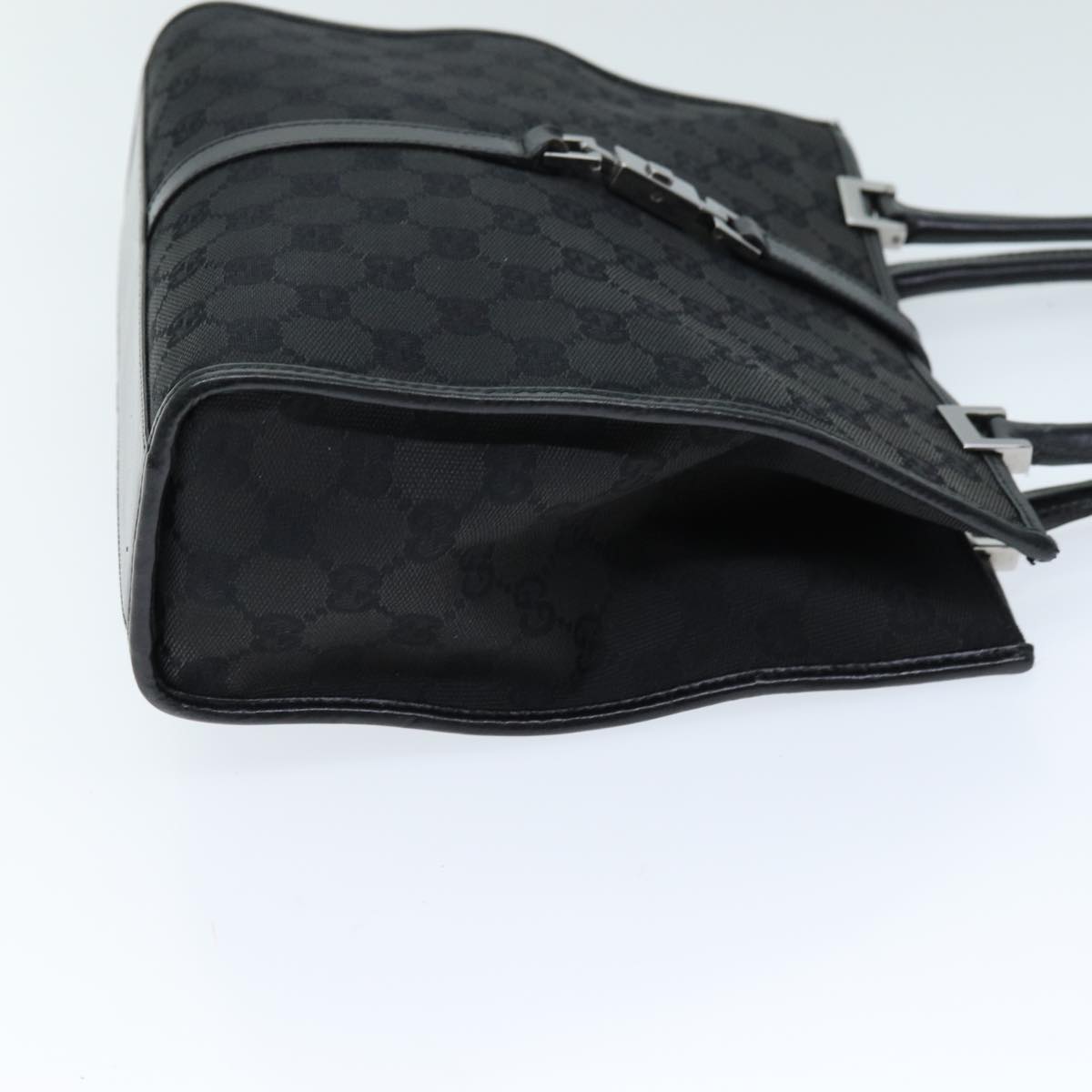 GUCCI Jackie GG Canvas Hand Bag Black 01715 3444 am6221