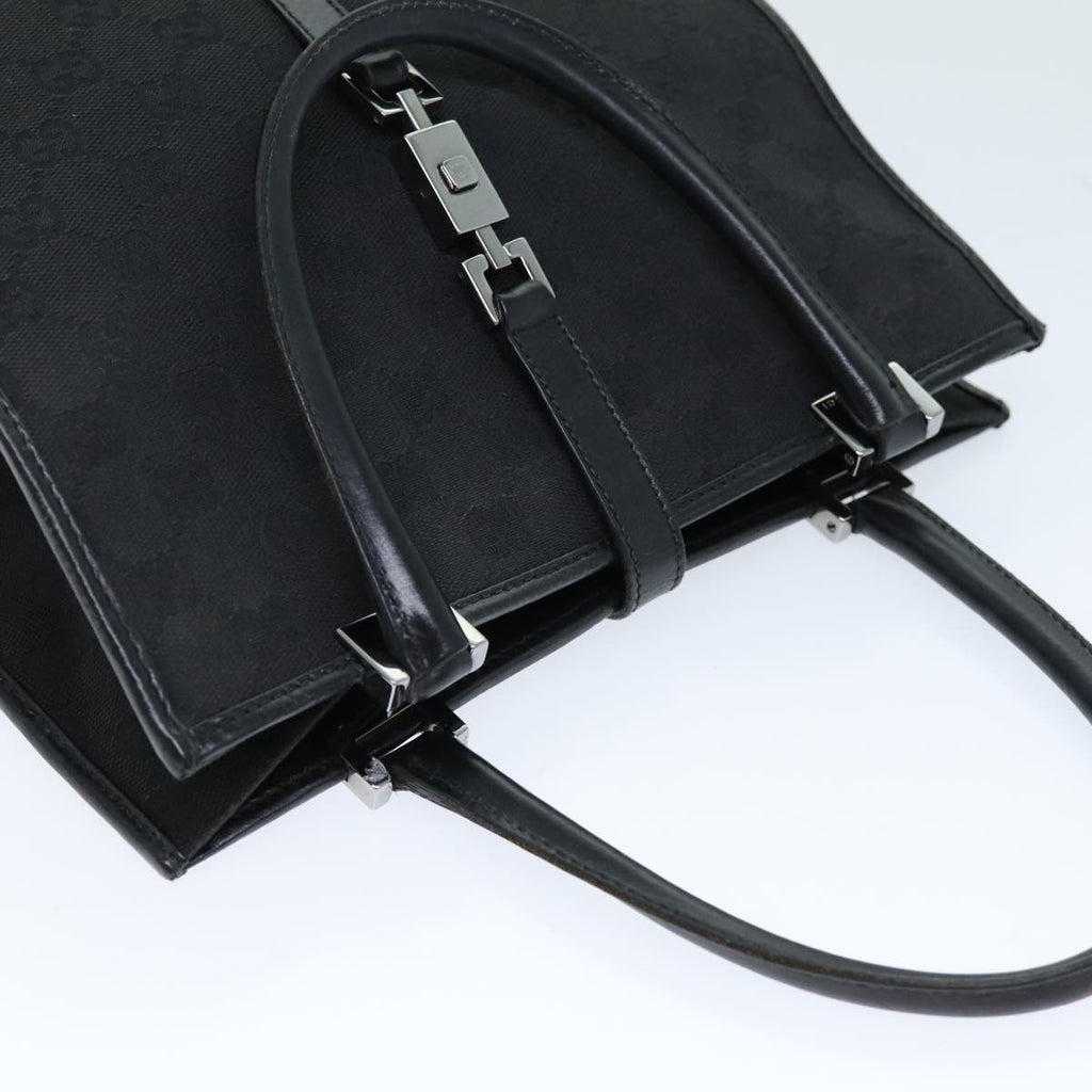 GUCCI Jackie GG Canvas Hand Bag Black 01715 3444 am6221