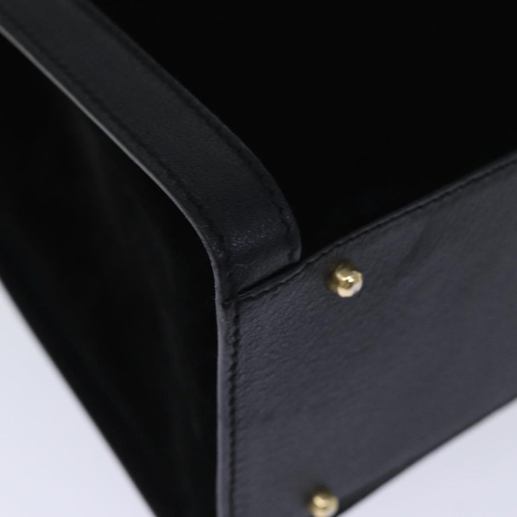 GUCCI Bamboo Hand Bag Suede Leather Black 002 123 0260 am6224