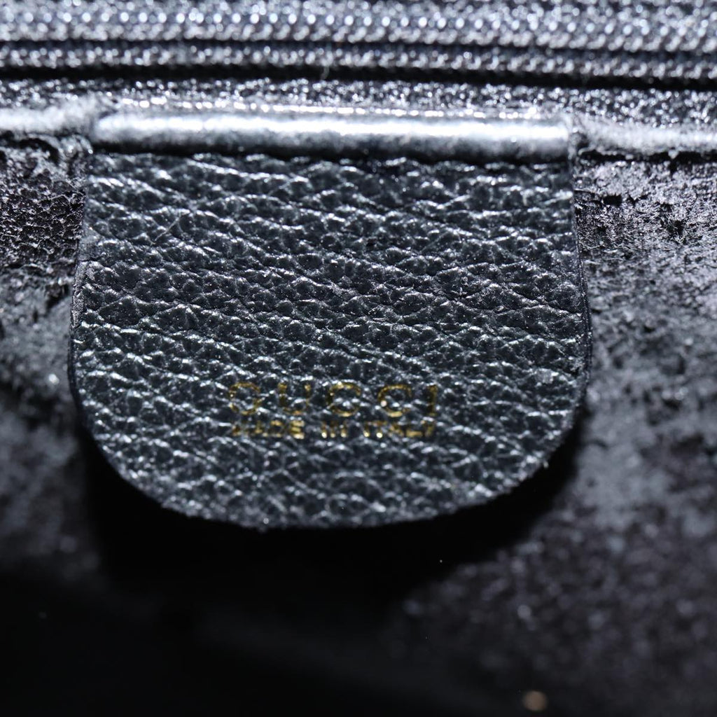 GUCCI Bamboo Hand Bag Suede Leather Black 002 123 0260 am6224