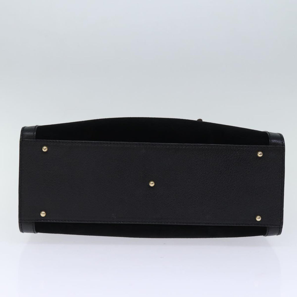 GUCCI Bamboo Hand Bag Suede Leather Black 002 123 0260 am6224