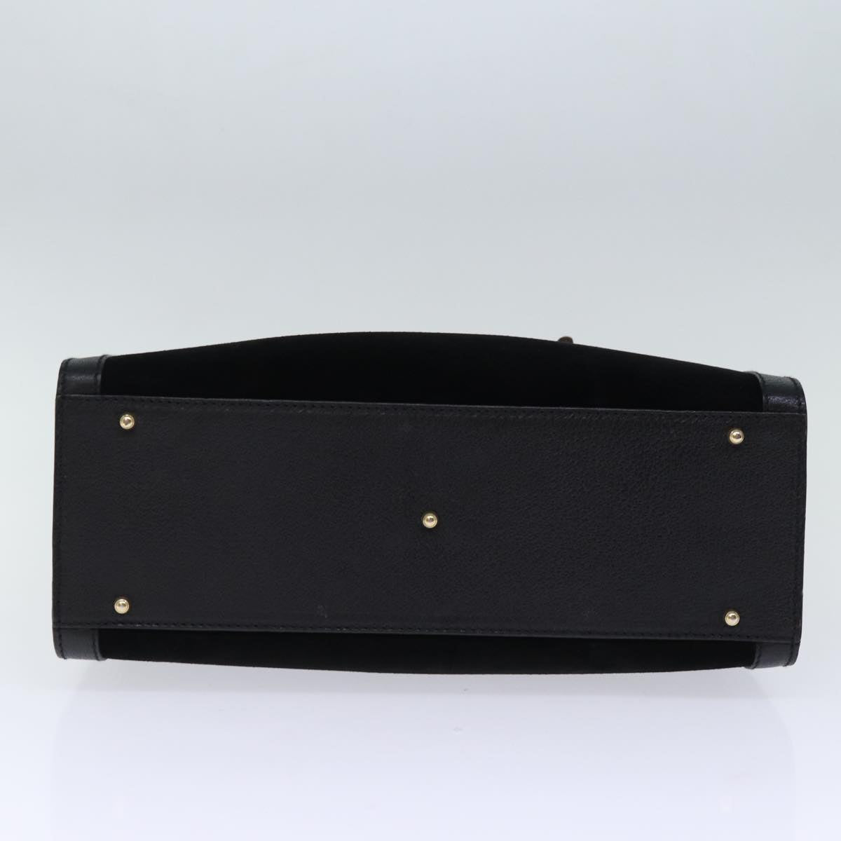 GUCCI Bamboo Hand Bag Suede Leather Black 002 123 0260 am6224