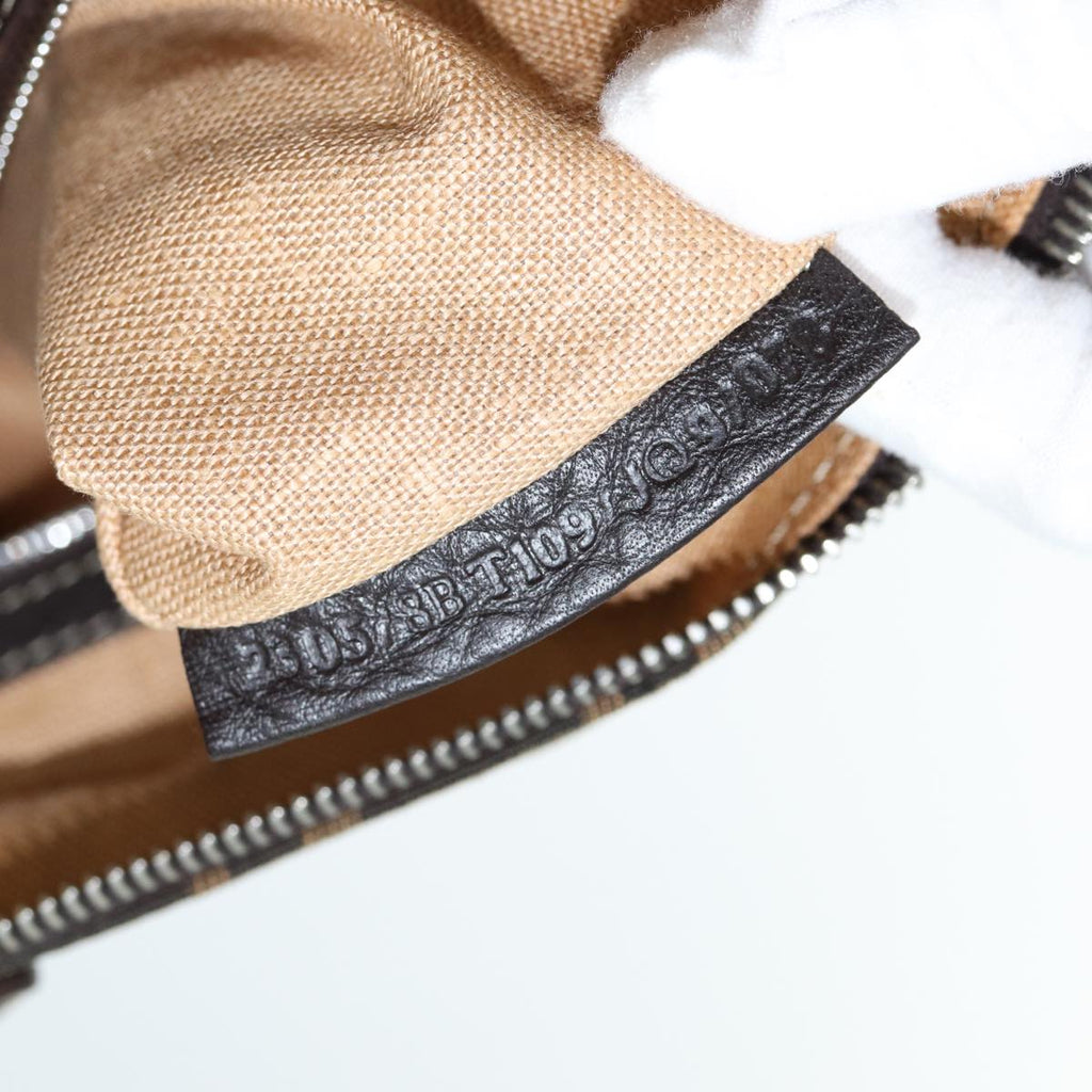FENDI Zucca Canvas Shoulder Bag Black Brown am6285