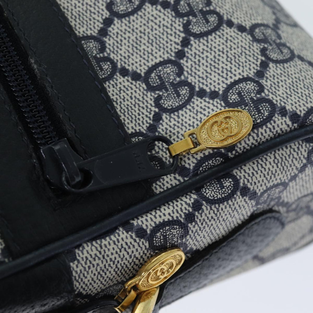 GUCCI GG Supreme Sherry Line Shoulder Bag PVC Navy Red 56 02 004 am6288