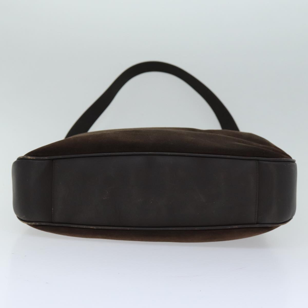 GUCCI Bamboo Hand Bag Suede 2way Brown 001 3444 1577 am6304