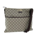 GUCCI GG Supreme Shoulder Bag PVC Leather Beige 141198 am6305